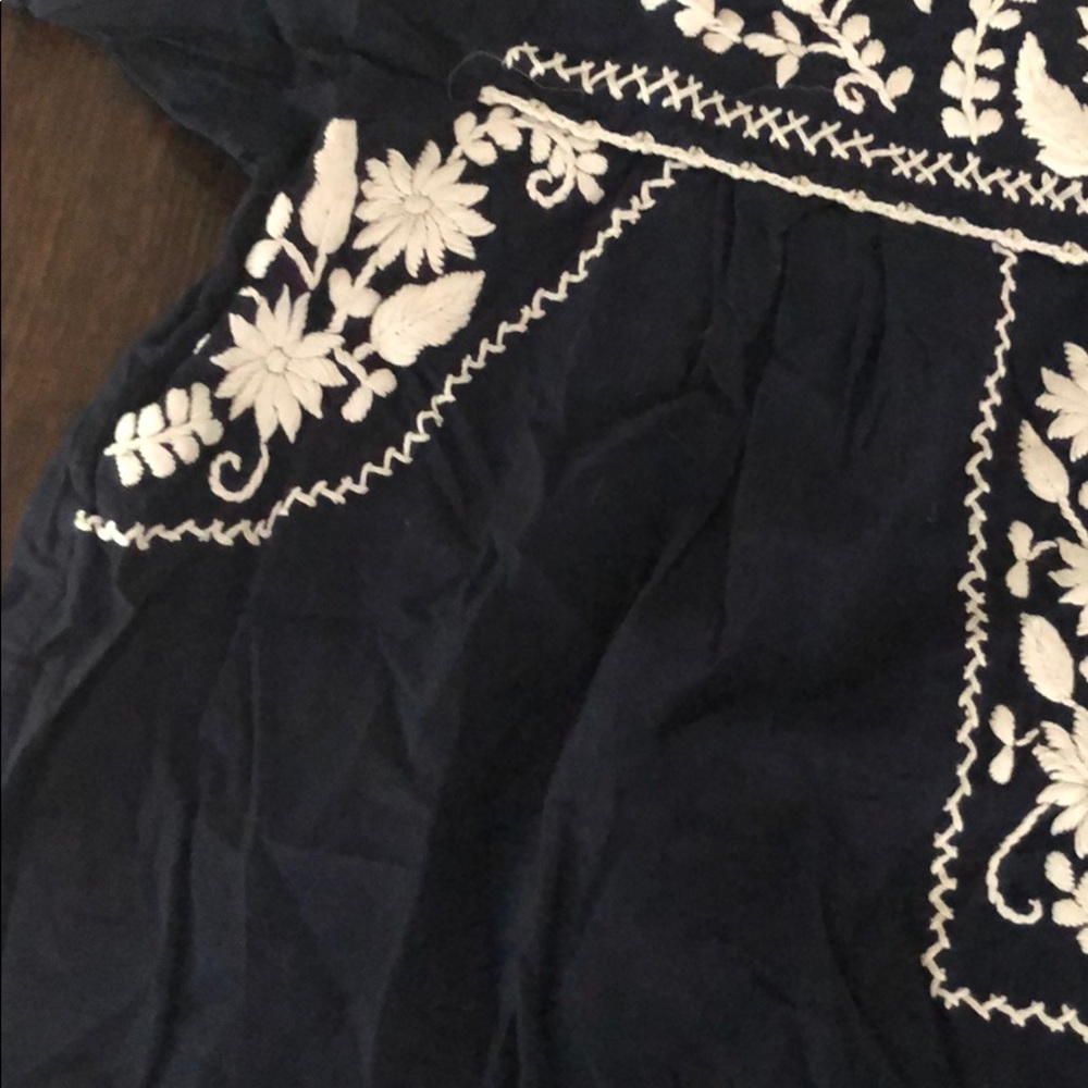 Calypso navy embroidered t shirt - Picture 3 of 4